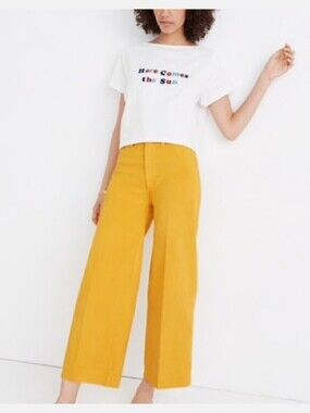 Madewell Emmett Wide Leg Crop Pants Size 25